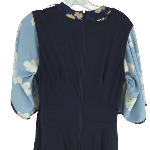 eshakti Wide Leg Jumpsuit Floral Plunge Neckline Kimono style ESTIMATED SIZE M - Picture 10 of 16